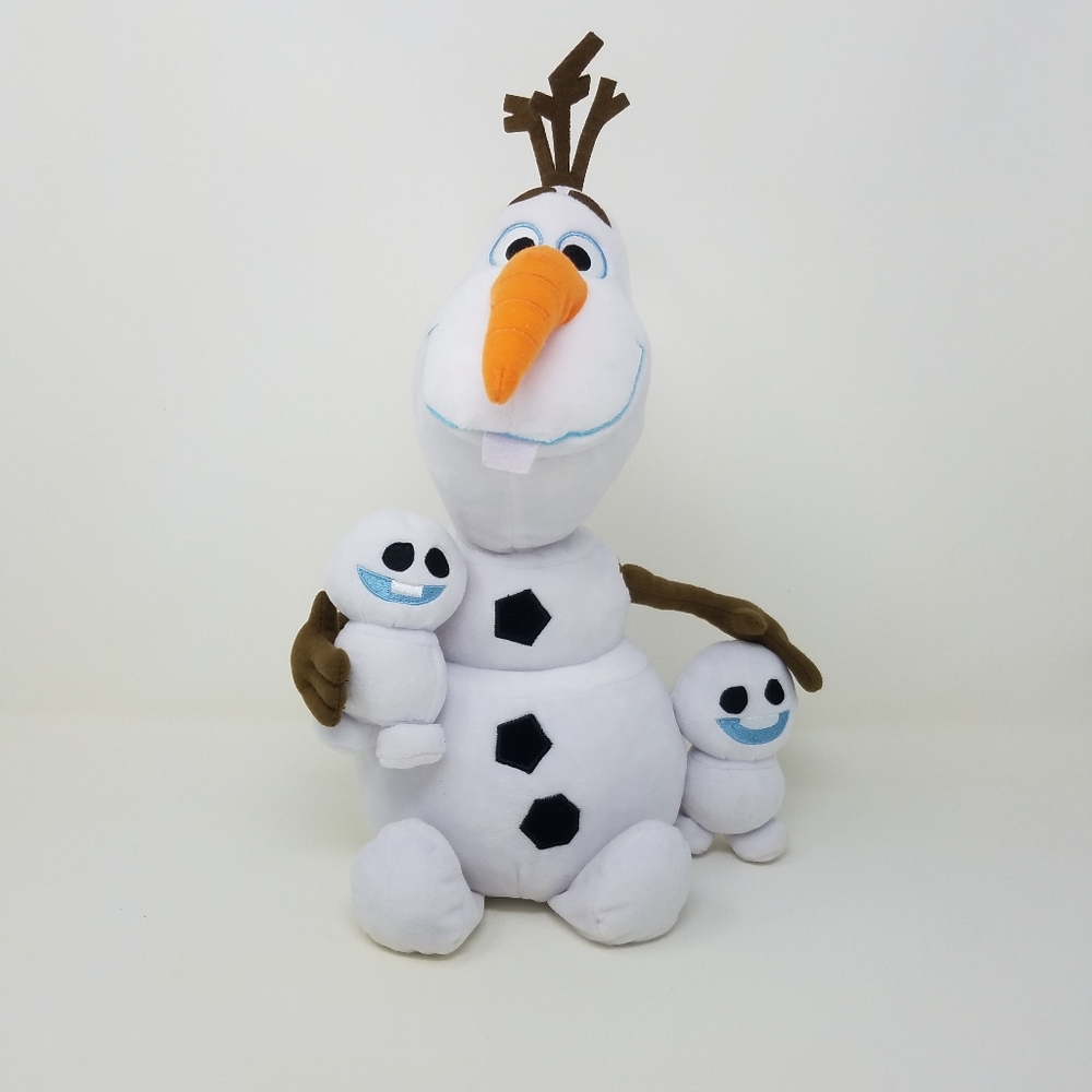 Rare HTF Disney Olaf With 2 Mini Snowgies Snowman from Frozen Movie Plush 13 In